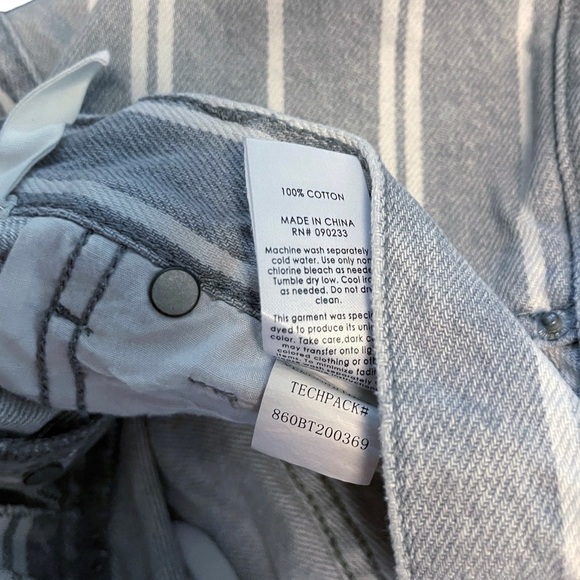 PacSun Gray Double Stripe High Waisted Straight Leg Jeans 25 - Picture 14 of 14